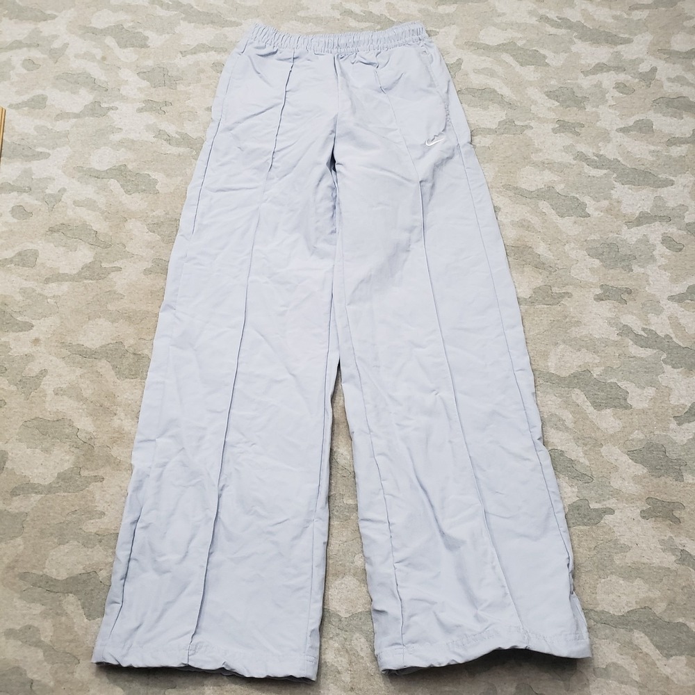 Nike Pants Womens XS Blue Pockets Wide Leg Sportswear Everything Drawstring